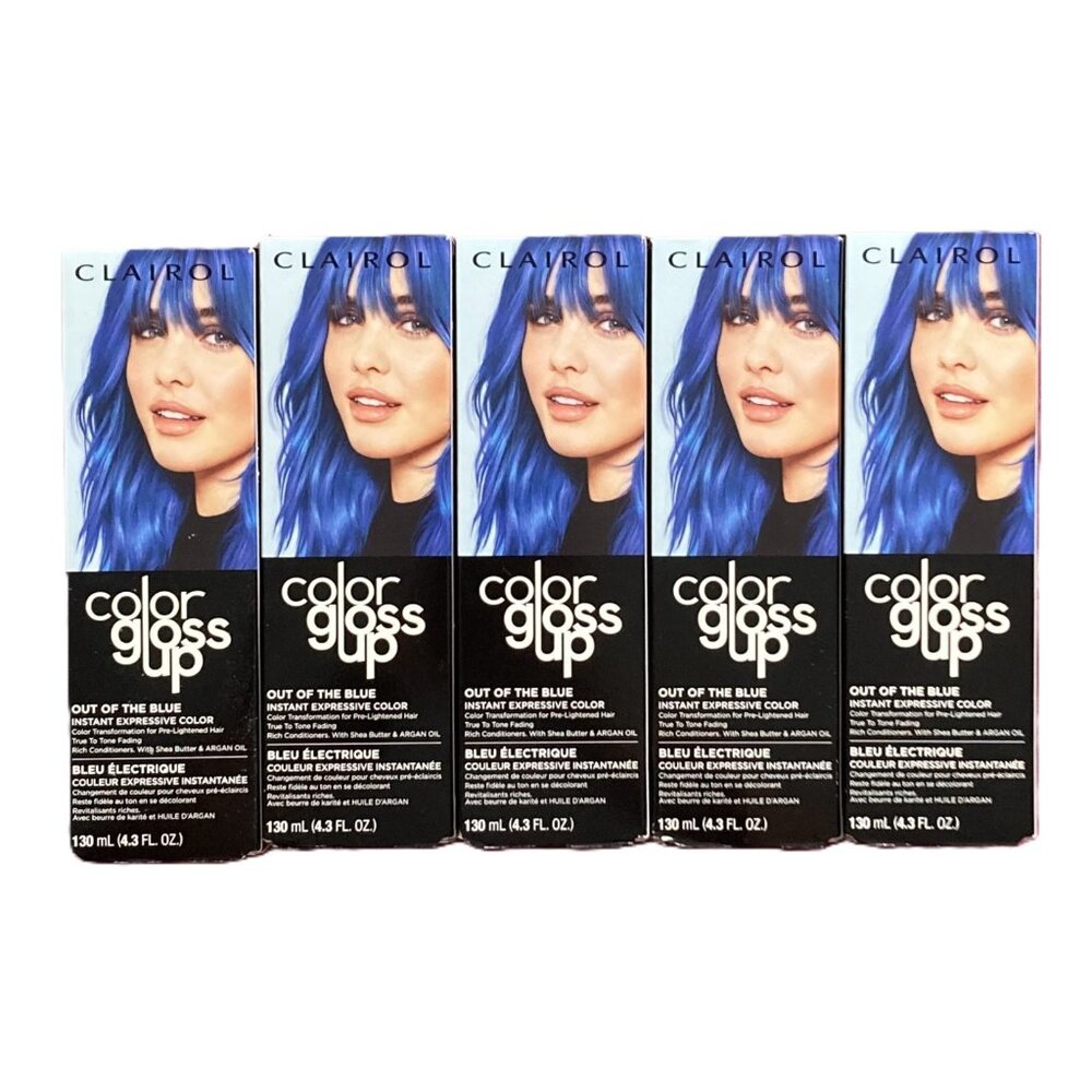 5X NEW Clairol Color Gloss Up Semi Permanent Hair Color, Out of the Blue